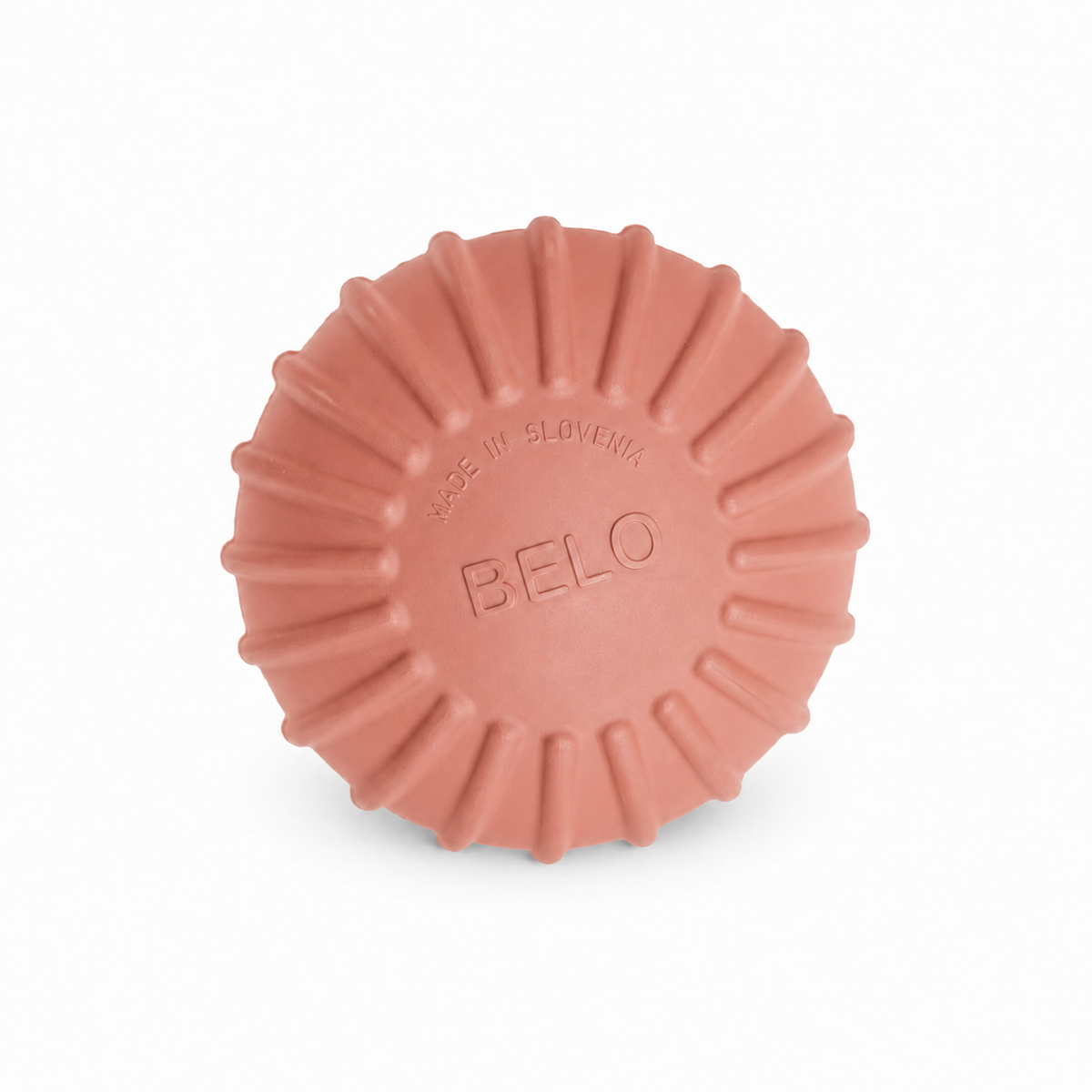 Berry pink BELO Aero Ball dog toy on a white background