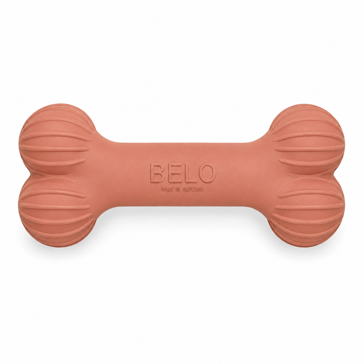 Berry pink BELO Aero Bone dog toy on a white background