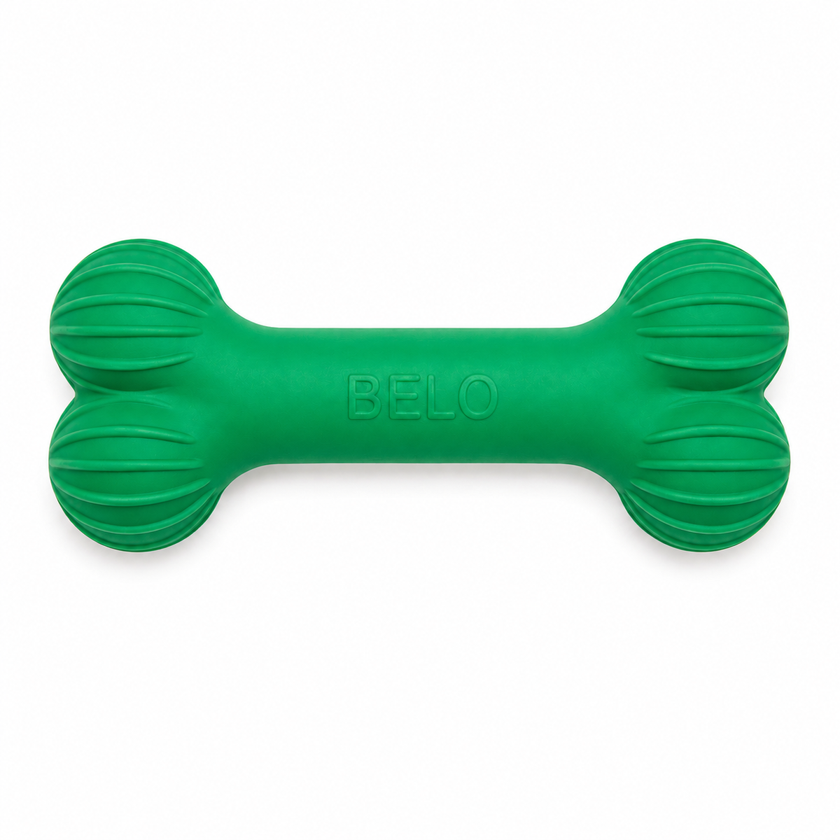 Sprout green BELO Aero Bone dog toy on a white background